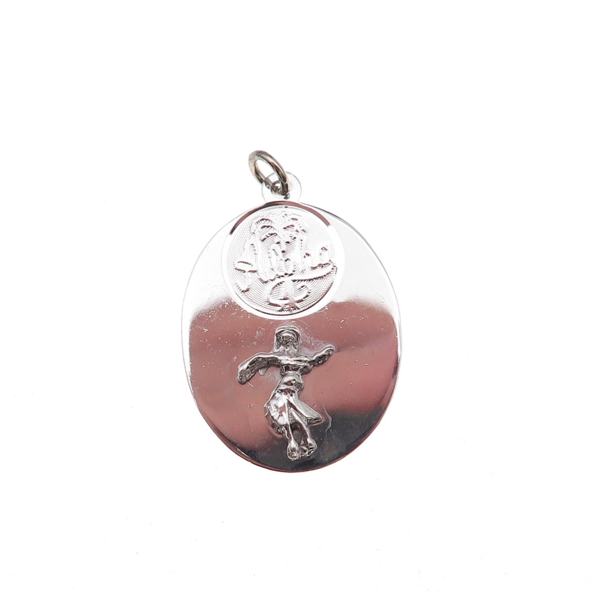 Sasco 925 Sterling Silver Vintage Aloha Hawaii Hula Dancer Charm Pendant
