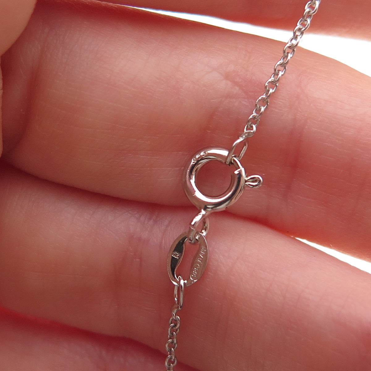 925 Sterling Silver Real Diamond Heart Baby Shoe Cable Chain Necklace 18"