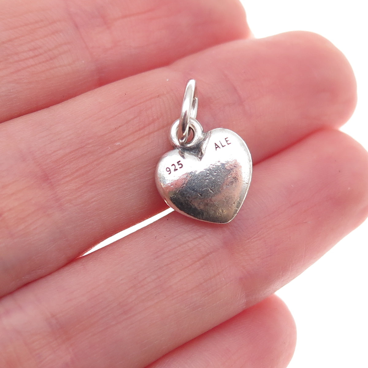 Pandora 925 Sterling Silver Real Amethyst Treasured Heart Dangle Charm Pendant