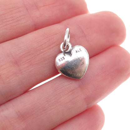 Pandora 925 Sterling Silver Real Amethyst Treasured Heart Dangle Charm Pendant