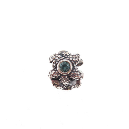 Pandora 925 Sterling Silver Blue C Z Sea Star / Starfish Slide Bead Charm
