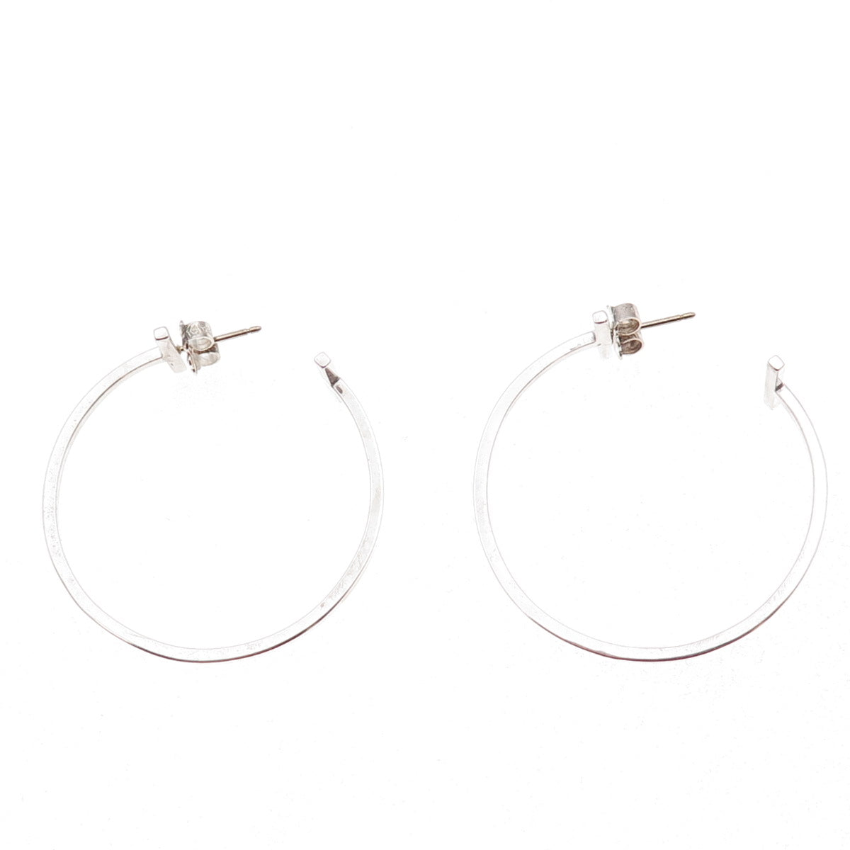 Tiffany & Co. 925 Sterling Silver Vintage T Wire Hoop Earrings