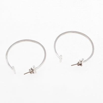 Tiffany & Co. 925 Sterling Silver Vintage T Wire Hoop Earrings