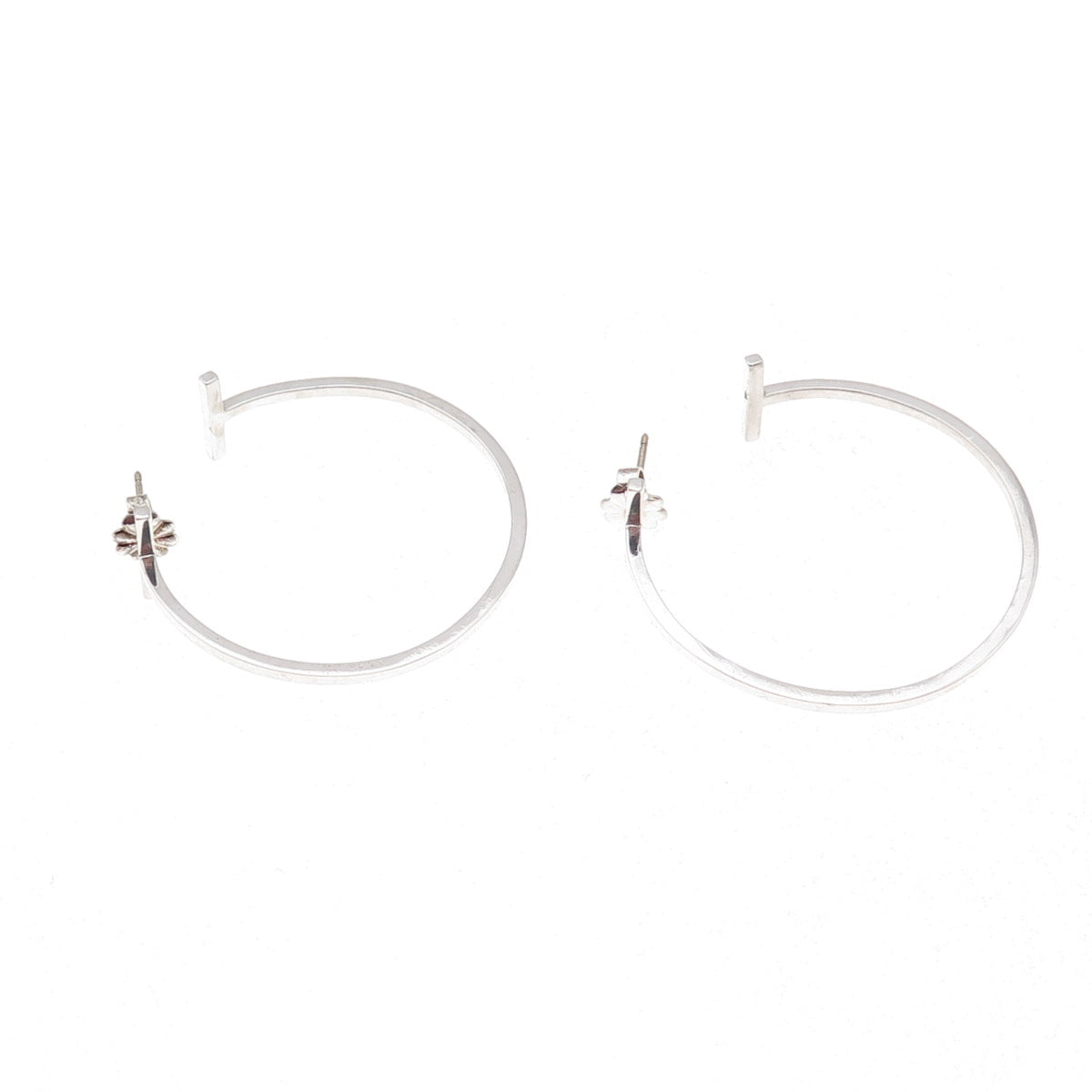 Tiffany & Co. 925 Sterling Silver Vintage T Wire Hoop Earrings