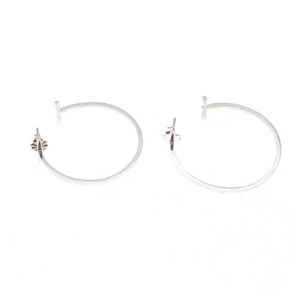Tiffany & Co. 925 Sterling Silver Vintage T Wire Hoop Earrings