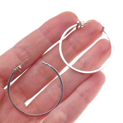 Tiffany & Co. 925 Sterling Silver Vintage T Wire Hoop Earrings