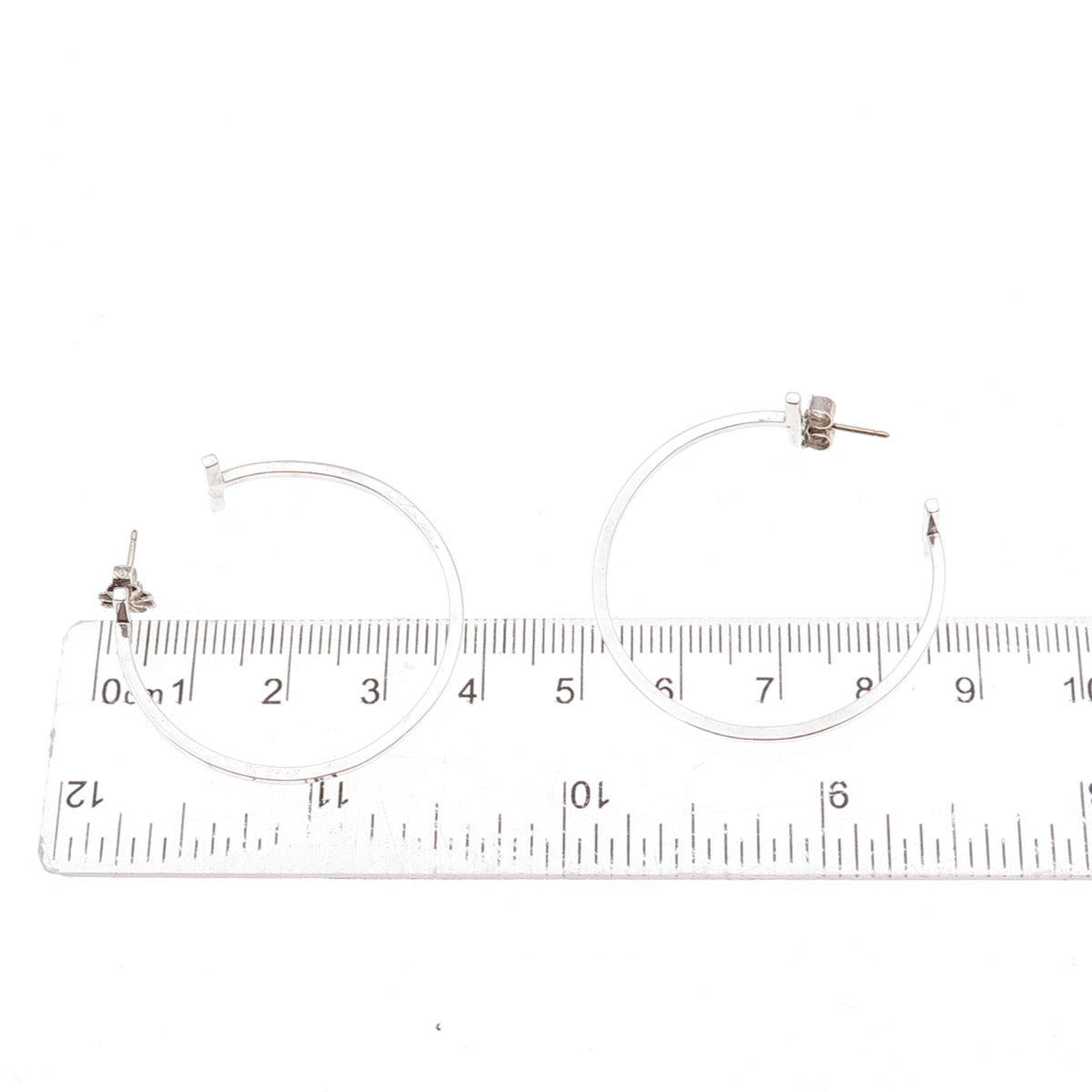 Tiffany & Co. 925 Sterling Silver Vintage T Wire Hoop Earrings