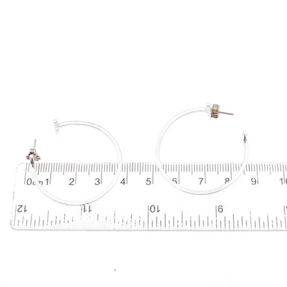 Tiffany & Co. 925 Sterling Silver Vintage T Wire Hoop Earrings
