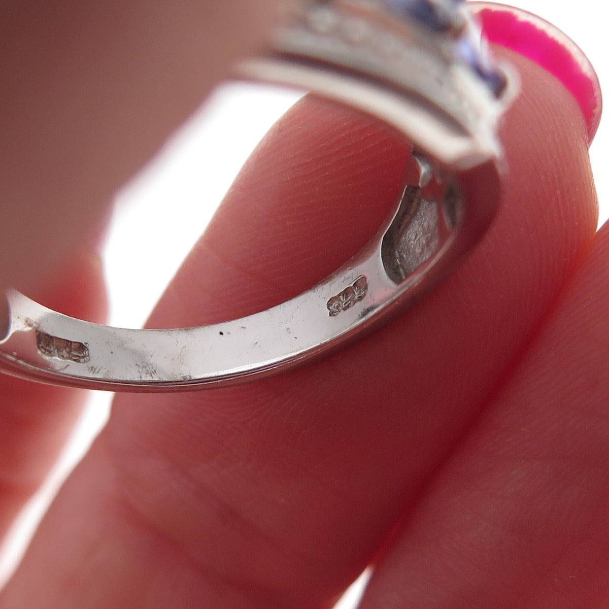 Chuck Clemency 925 Sterling Silver Real Round & Pear-Cut Tanzanite Ring Size 8