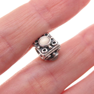 Pandora 925 Sterling Silver Real Moonstone Triangle Slide Bead Charm