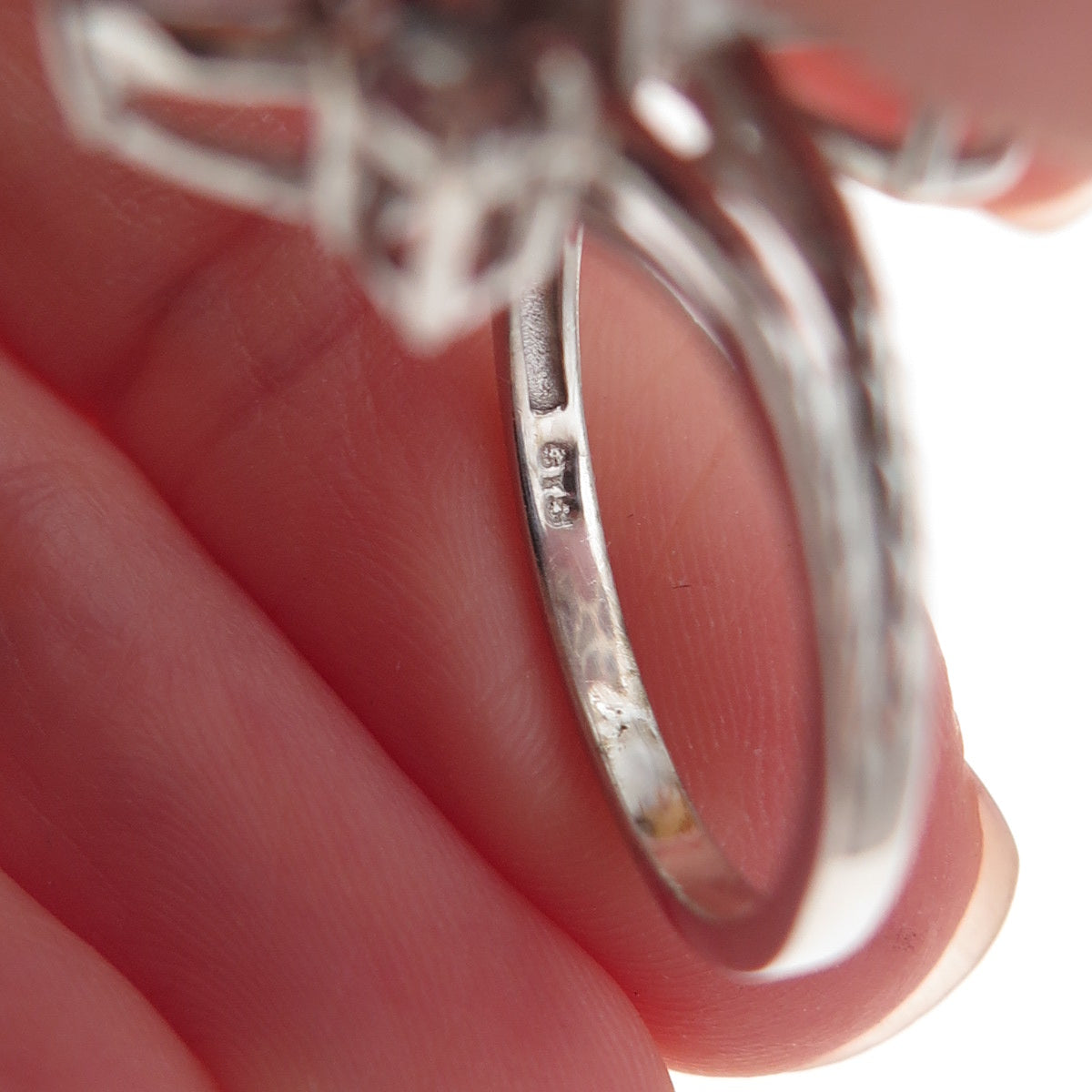 Chuck Clemency 925 Sterling Silver Real Iolite Bypass Ring Size 8.25