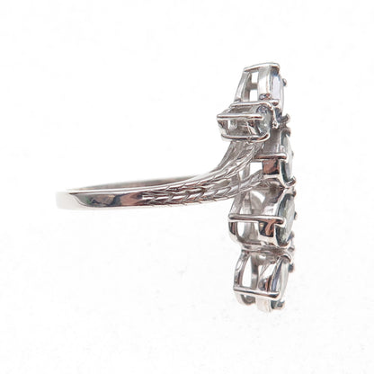 Chuck Clemency 925 Sterling Silver Real Iolite Bypass Ring Size 8.25