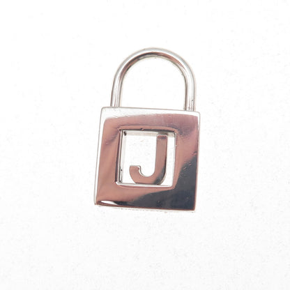 Tiffany & Co. 925 Sterling Silver Vintage Letter J Padlock Charm Pendant