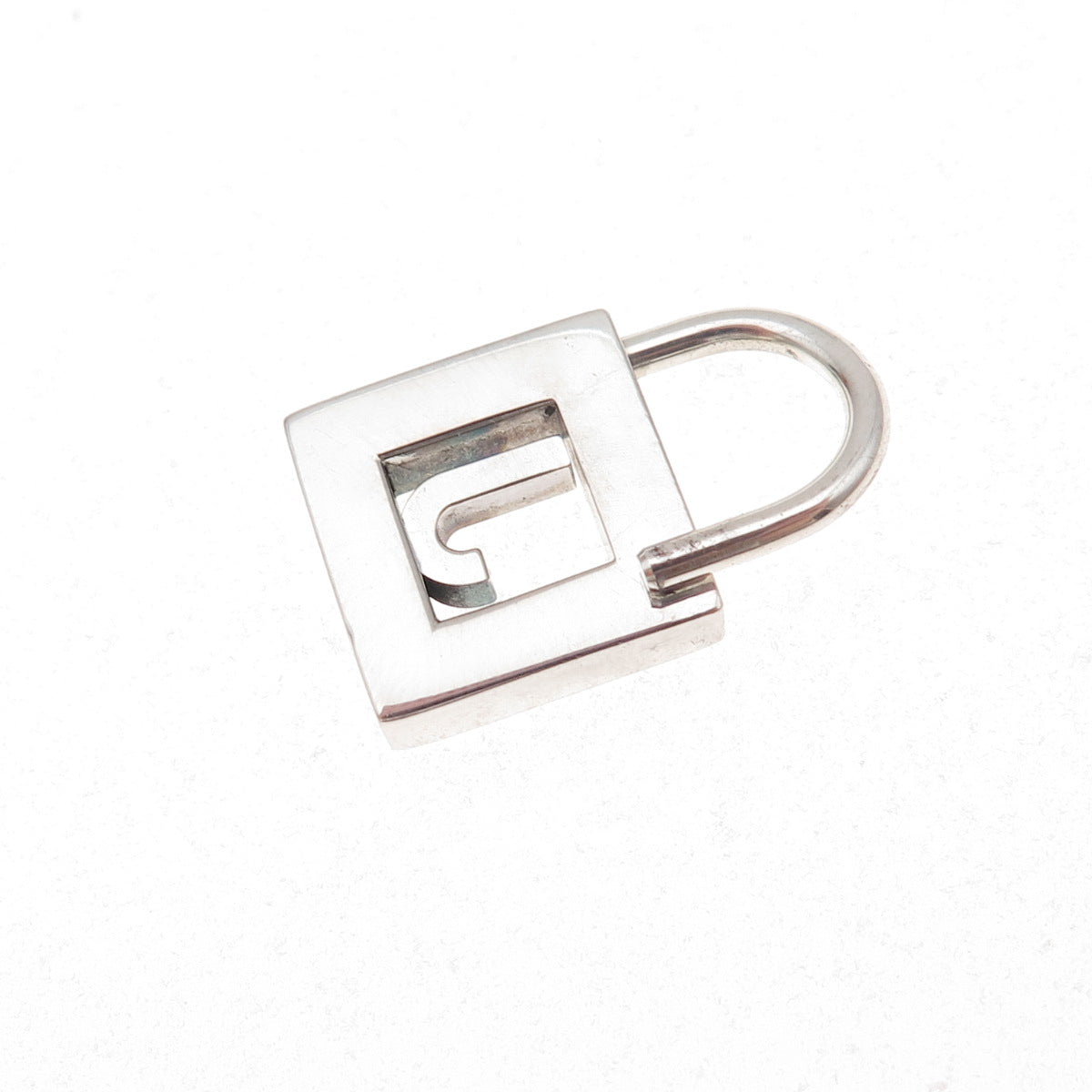 Tiffany & Co. 925 Sterling Silver Vintage Letter J Padlock Charm Pendant