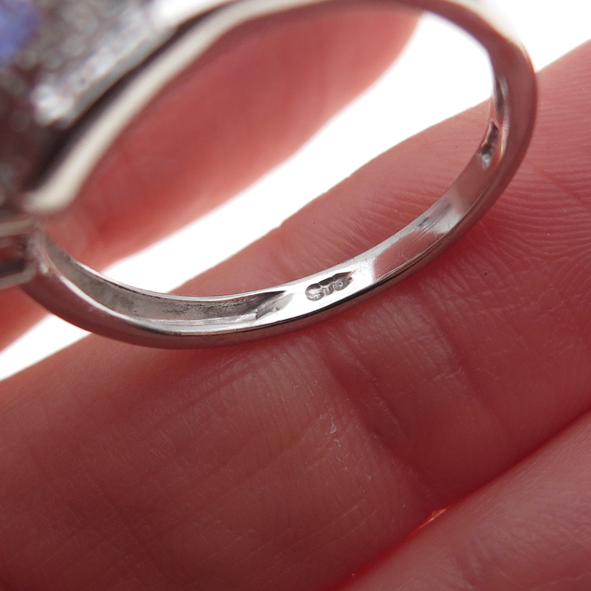 Chuck Clemency 925 Sterling Silver Real Diamond & Tanzanite Ring Size 8.25