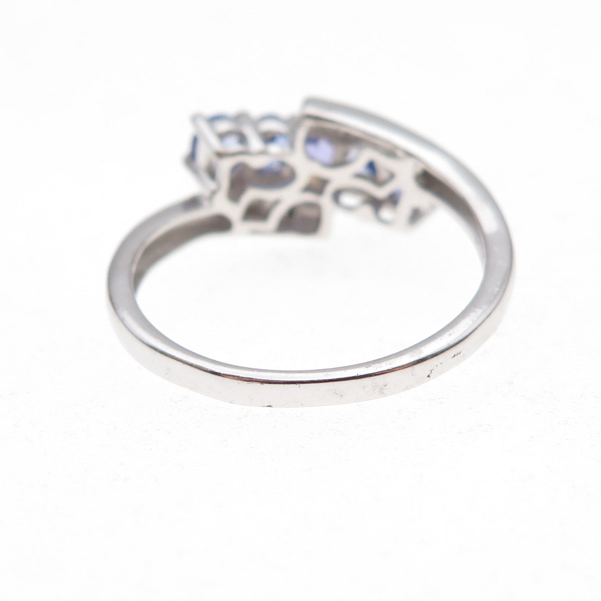 Chuck Clemency 925 Sterling Silver Real Diamond & Tanzanite Ring Size 8.25