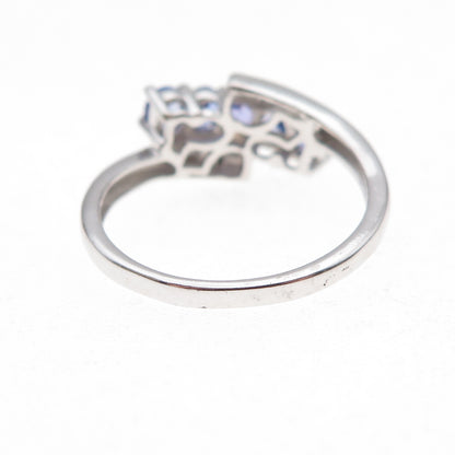 Chuck Clemency 925 Sterling Silver Real Diamond & Tanzanite Ring Size 8.25