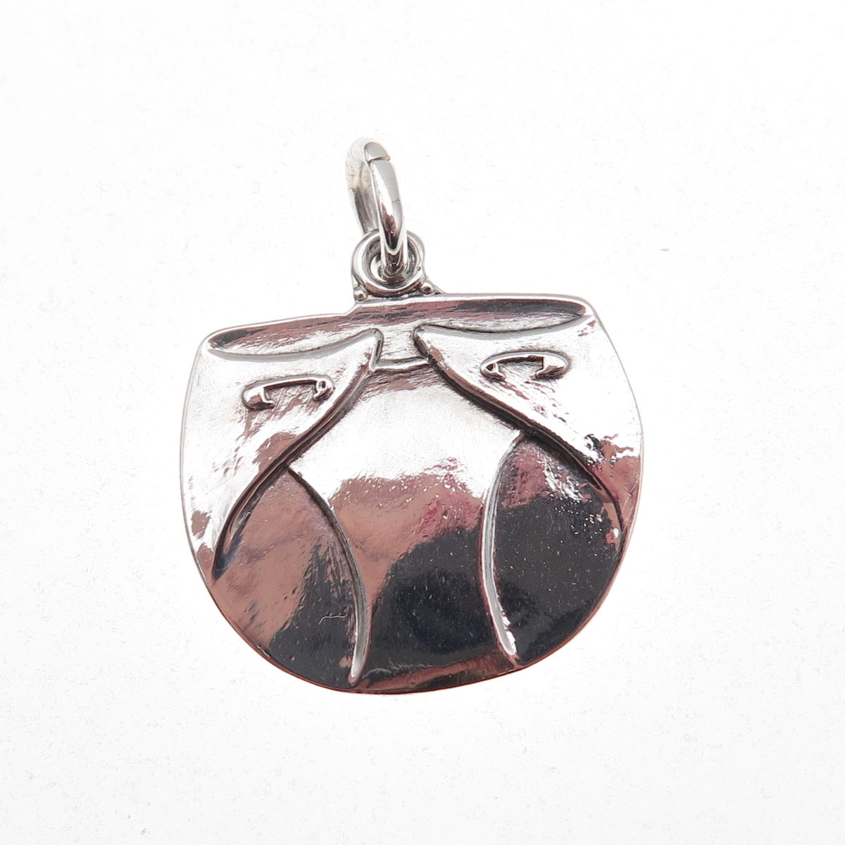 925 Sterling Silver Vintage Baby Diaper Oxidized Charm Pendant