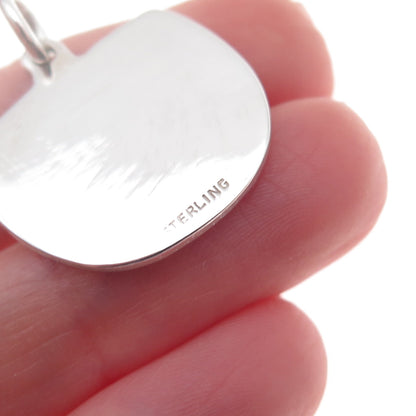 925 Sterling Silver Vintage Baby Diaper Oxidized Charm Pendant