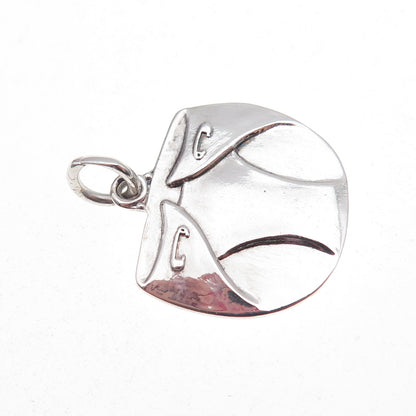 925 Sterling Silver Vintage Baby Diaper Oxidized Charm Pendant