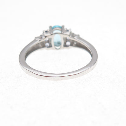 Chuck Clemency 925 Sterling Real Diamond Blue Tourmaline & Tanzanite Ring Size 8