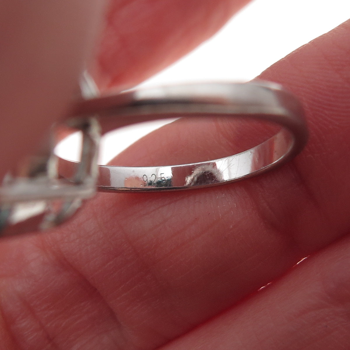 925 Sterling Silver Real Oval-Cut Aquamarine Ring Size 7
