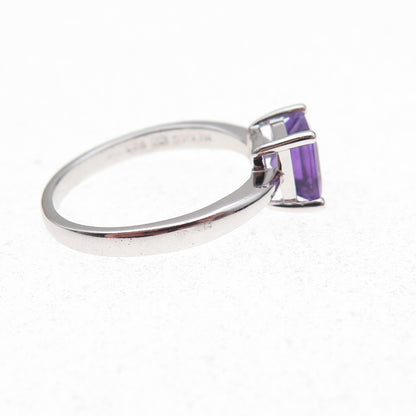 925 Sterling Silver Mexico Real Amethyst Ring Size 7