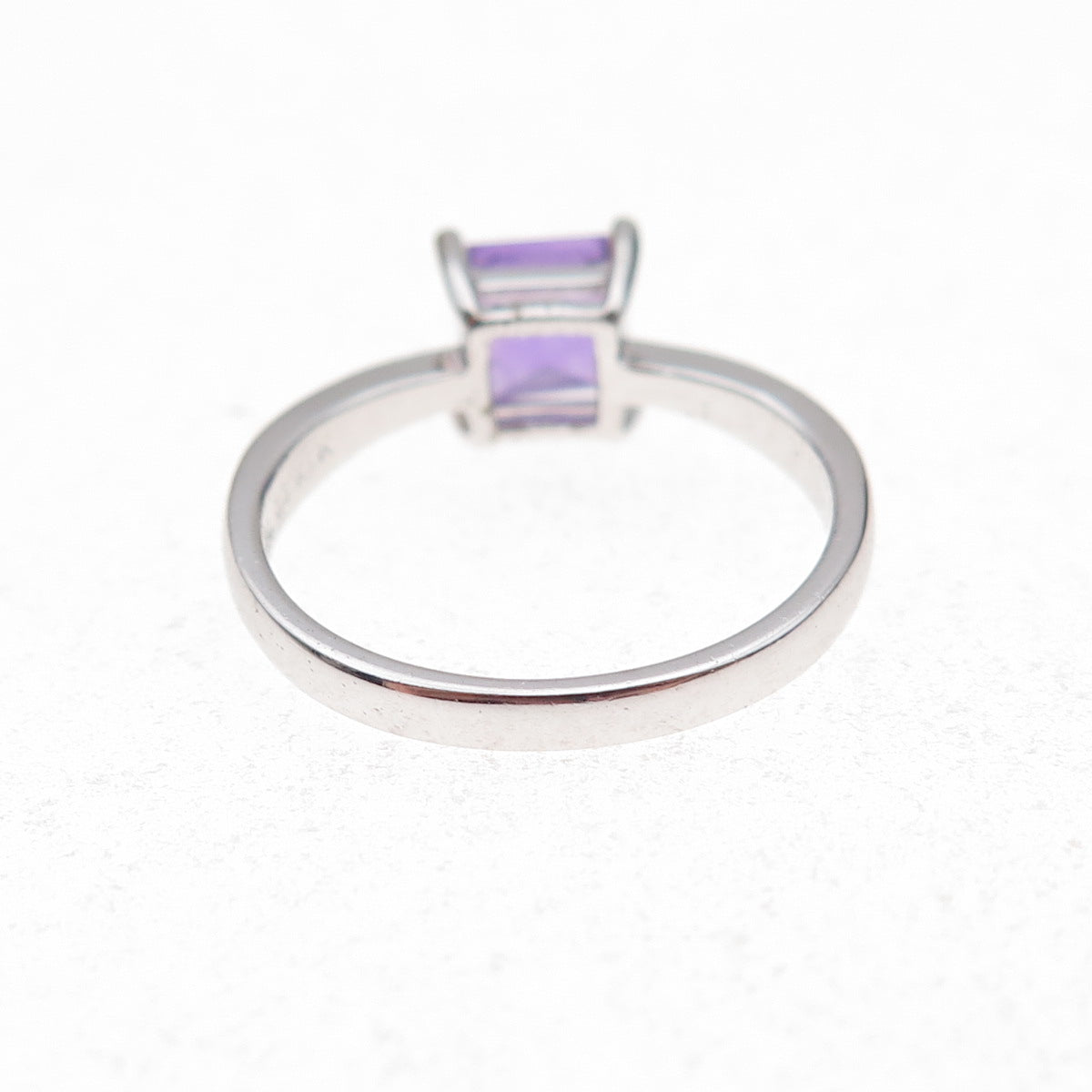 925 Sterling Silver Mexico Real Amethyst Ring Size 7