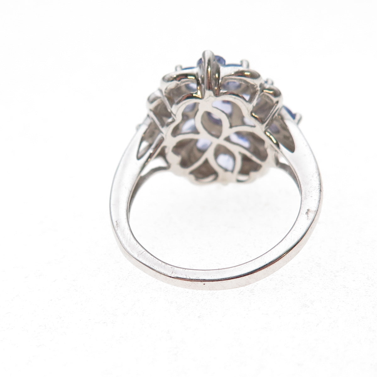 Chuck Clemency 925 Sterling Silver Real Diamond & Tanzanite Ring Size 6