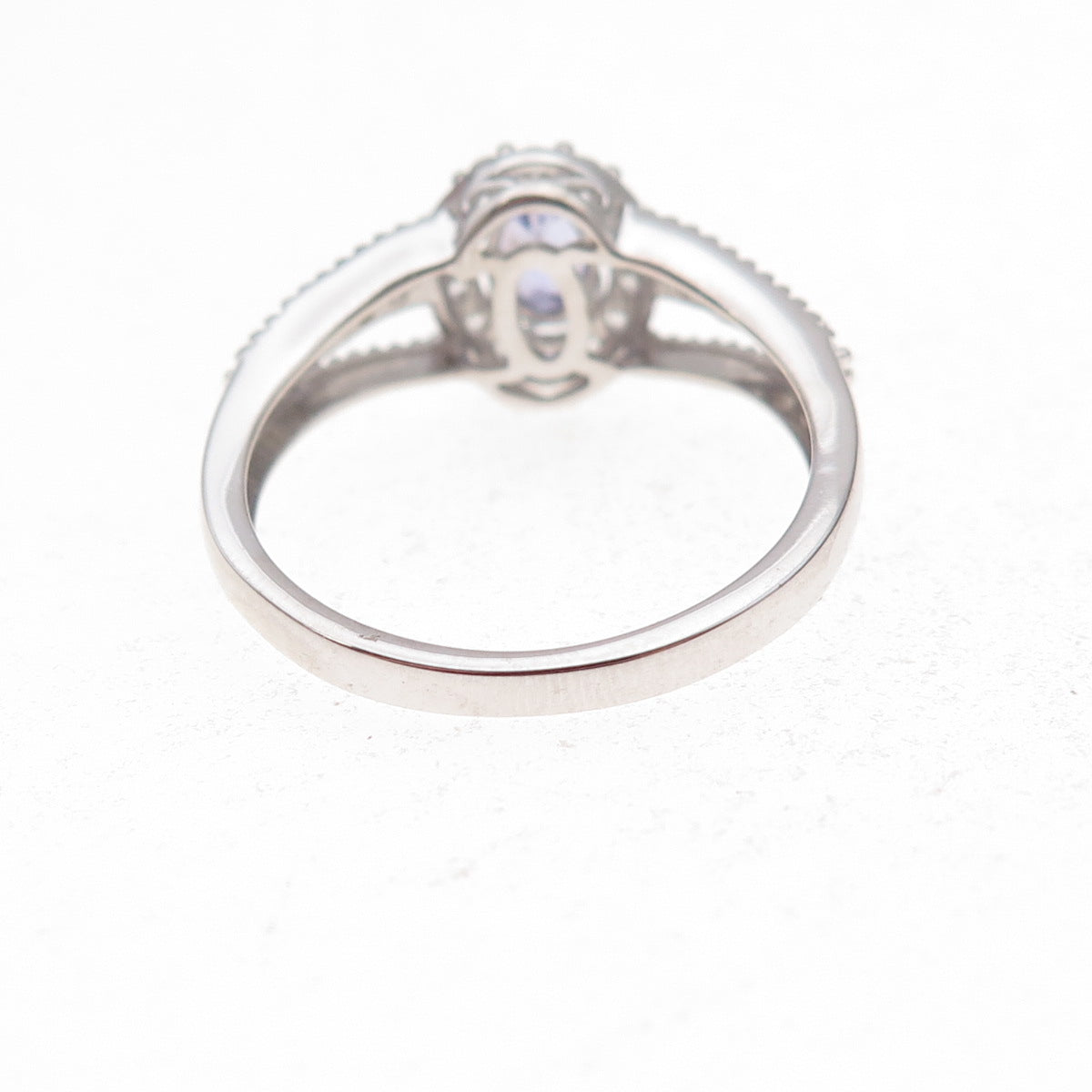 Chuck Clemency 925 Sterling Silver Real Tanzanite & White Topaz Ring Size 8