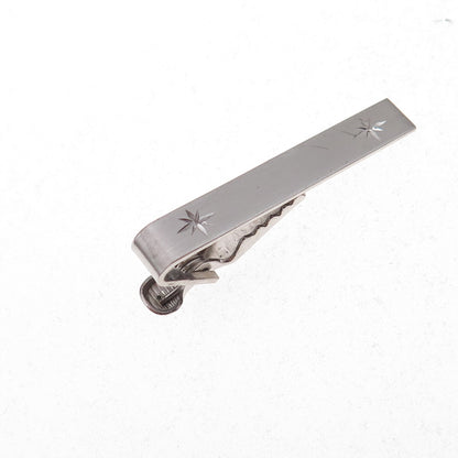 925 Sterling Silver Antique Art Deco Starburst Tie Clip