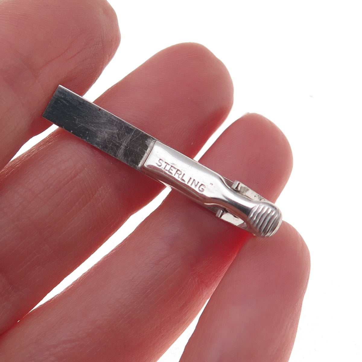 925 Sterling Silver Antique Art Deco Starburst Tie Clip