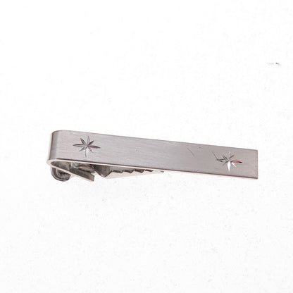 925 Sterling Silver Antique Art Deco Starburst Tie Clip