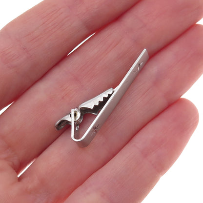 925 Sterling Silver Antique Art Deco Starburst Tie Clip