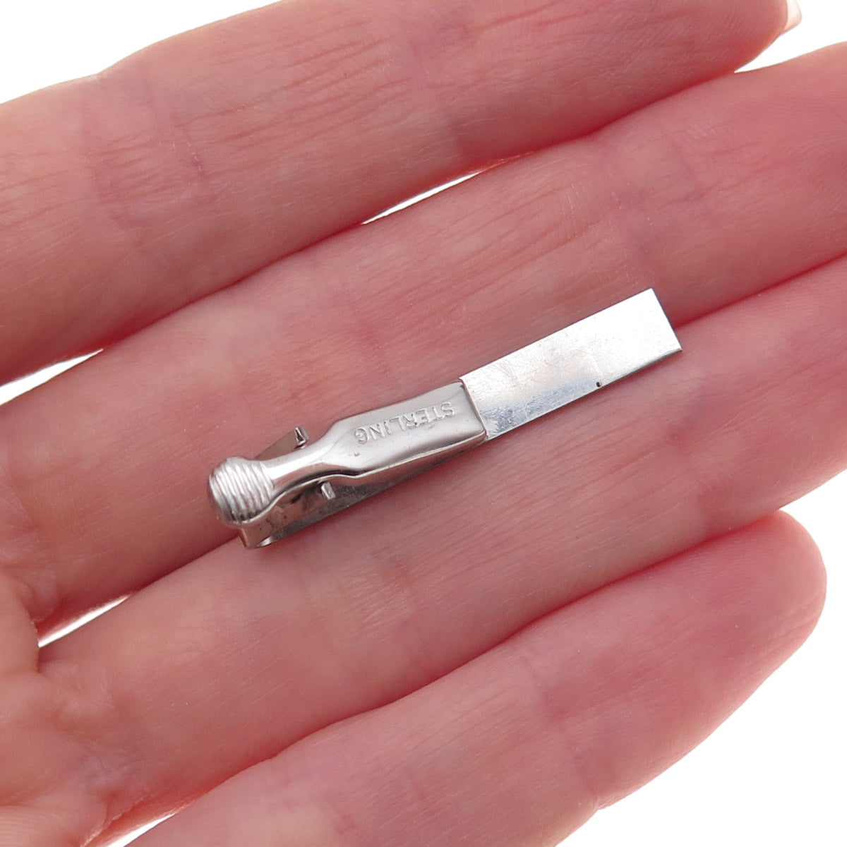 925 Sterling Silver Antique Art Deco Starburst Tie Clip