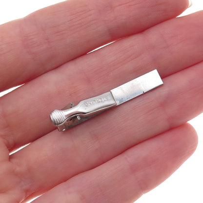 925 Sterling Silver Antique Art Deco Starburst Tie Clip