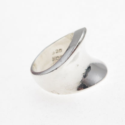 House of Bangles 925 Sterling Silver Vintage Mexico Modernist Ring Size 6.25