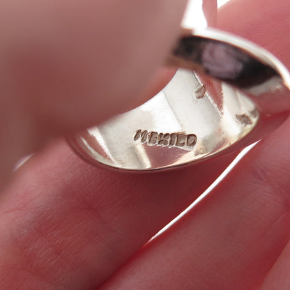 House of Bangles 925 Sterling Silver Vintage Mexico Modernist Ring Size 6.25