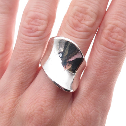 House of Bangles 925 Sterling Silver Vintage Mexico Modernist Ring Size 6.25