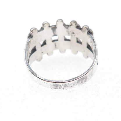 Maisels Old Pawn 925 Sterling Silver Vintage Turquoise Snake Eye Ring Size 8.75