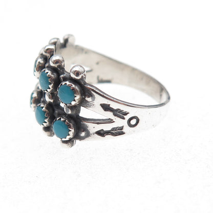 Maisels Old Pawn 925 Sterling Silver Vintage Turquoise Snake Eye Ring Size 8.75
