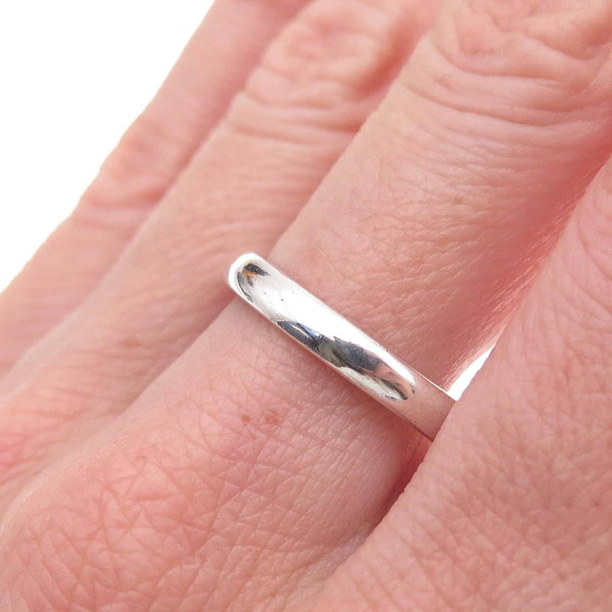 Michelle Albala 925 Sterling Silver Vintage Classic Wedding Band Ring Size 9.25