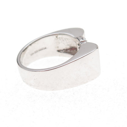 925 Sterling Silver Mexico Real Round-Cut Diamond Ring Size 7