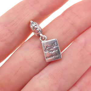 Pandora 925 Sterling Silver C Z Passport Adventure Awaits Dangle Charm