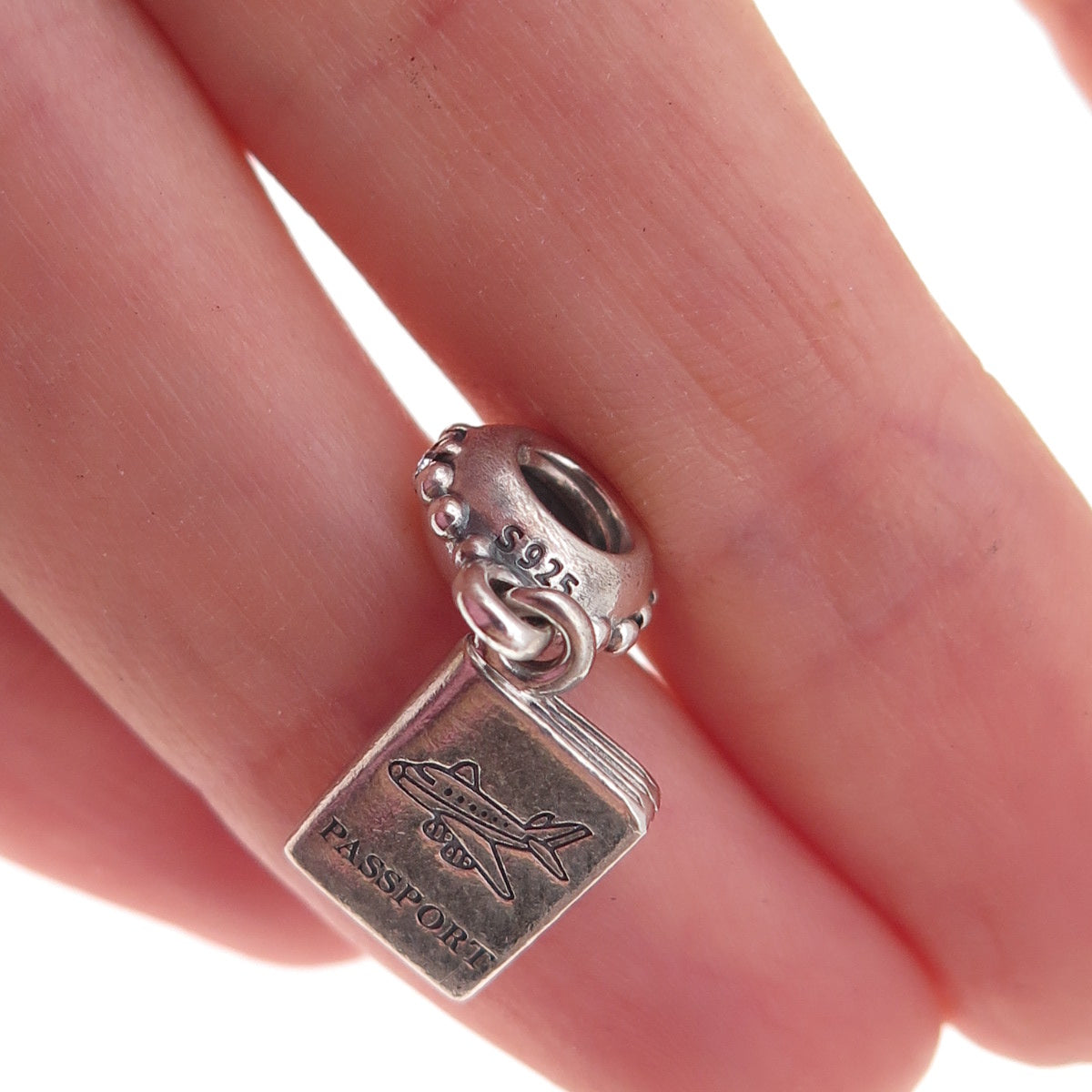 Pandora 925 Sterling Silver C Z Passport Adventure Awaits Dangle Charm