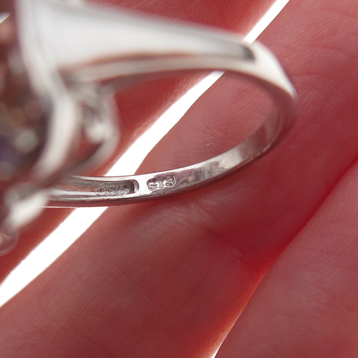 Chuck Clemency Sterling Silver 2-Tone Real Tanzanite Butterfly Ring Size 8.25