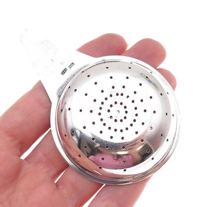 916 Silver Antique Art Deco Cloisonne Enamel Floral Tea Strainer