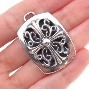 Chrome Hearts 925 Sterling Silver Vintage 2006 Cross Keeper Pendant