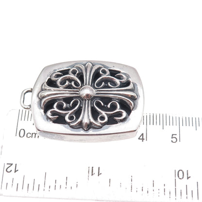 Chrome Hearts 925 Sterling Silver Vintage 2006 Cross Keeper Pendant