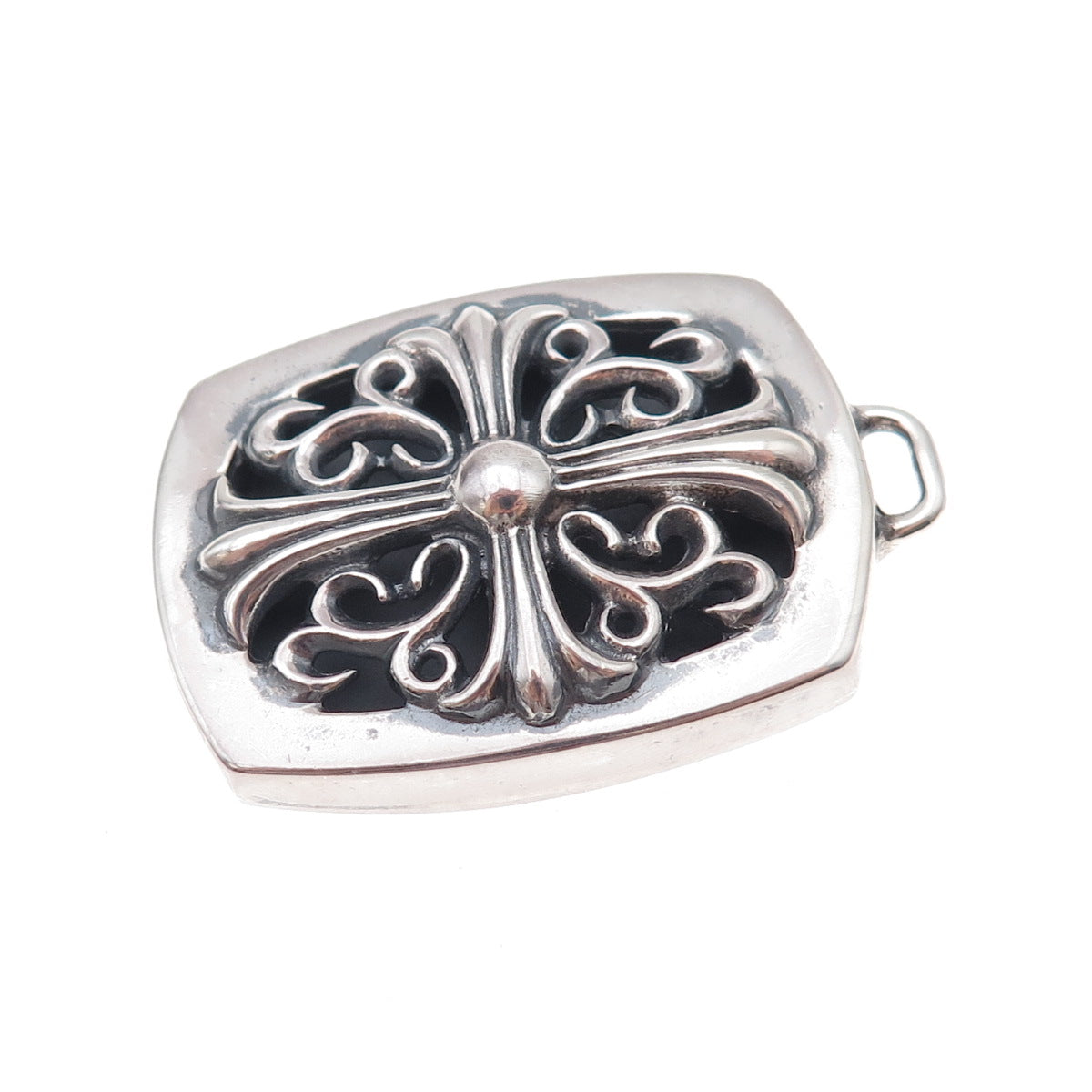 Chrome Hearts 925 Sterling Silver Vintage 2006 Cross Keeper Pendant